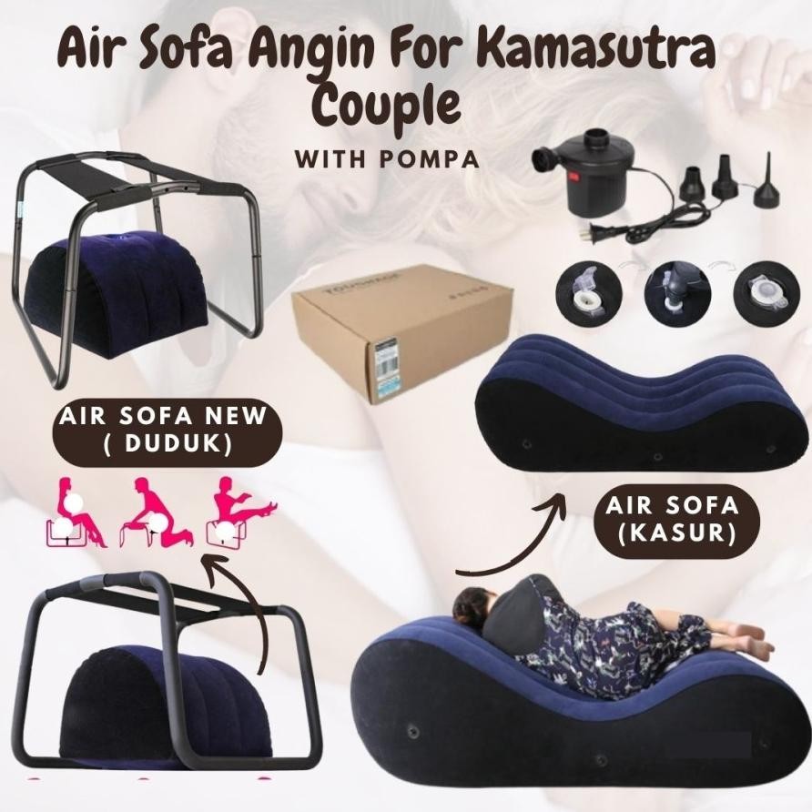 [PROMO BULANAN] Air Sofa Portable Inflatable For Kamasutra Air Sofa Angin Dengan Pompa