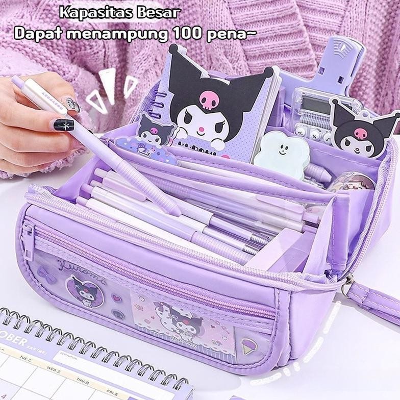 

(Krmi) CodBaru Sanrio Tempat Pensil Cinnamoroll Melody Kuromi Penyimpanan Alat Tulis Siswa Perlengkapan Sekolah Ins Kawaii Hadiah Lucu
