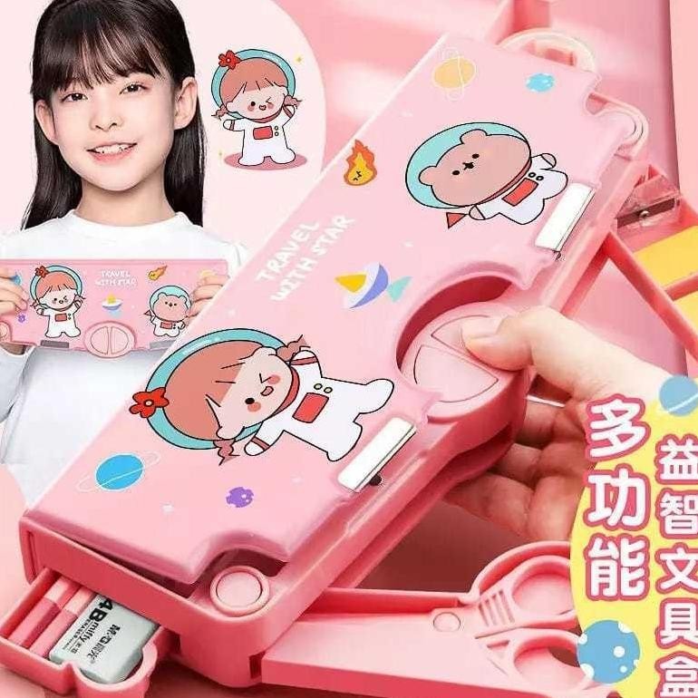 

[nicky888] Kotak Pensil Serbaguna Motif Kartun / Kotak Pensil Multifungsi Anak Sekolah / Tempat Pensil Anank TK SD K001