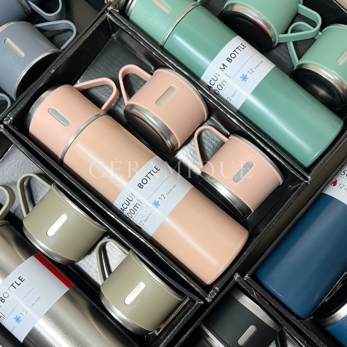 CERAQUE Vacuum Termos - termos cup kecil - termos tahan air panas