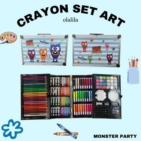 

CRAYON ART SET 145PCS / KOPER SET CRAYON MEWARNAI / ALAT TULIS ANAK KS88