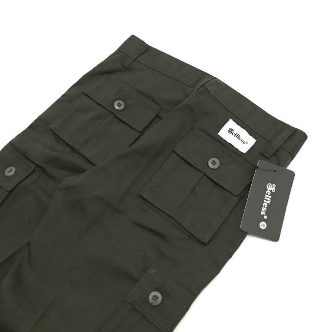 Selfless - Celana Cargo Regular Straight Loose Fit Pria Gombrang Gober LA