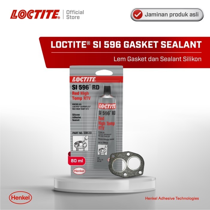 

Henkel LOCTITE SI 596 Gasket Sealant Lem Paking/Gasket 80 ml