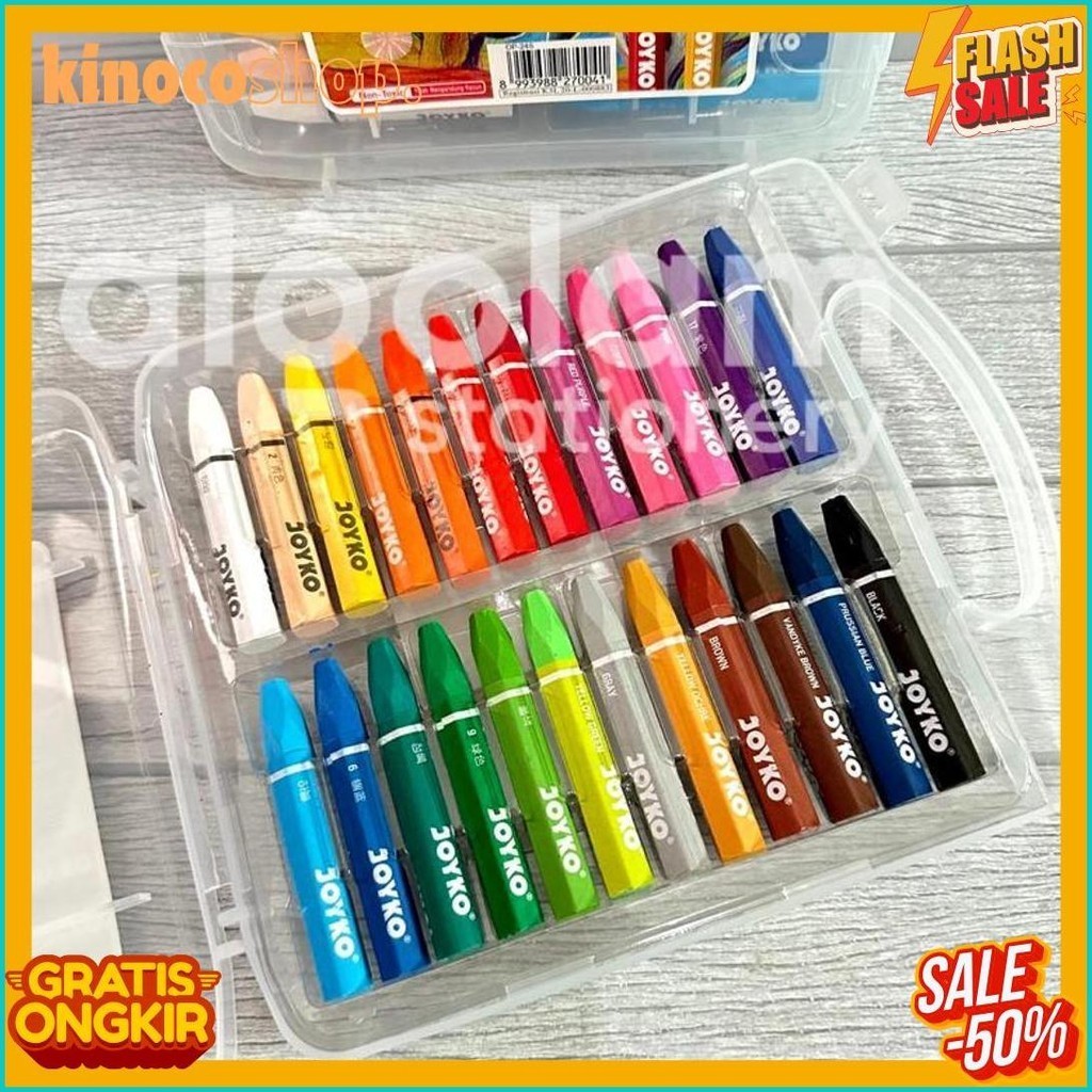 

Satu Set Oil Pastel Crayon Titi / Joyko 24 Warna (Murmer)