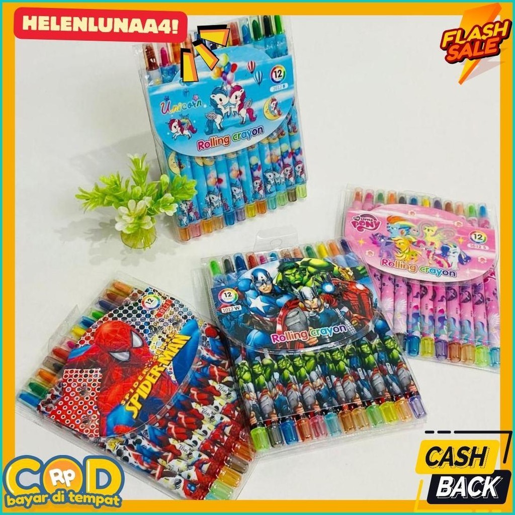

Bos Crayon Putar Fancy 12W Pendek Dan Panjang/Twist Crayon/Mewarnai/Art (Lagi Rame)