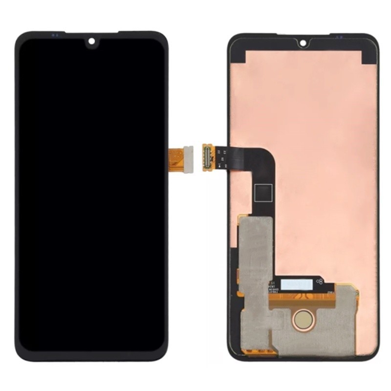 Amoled untuk LG G8X ThinQ V50S v50 v40 layar tampilan LCD bingkai Digitizer Panel sentuh