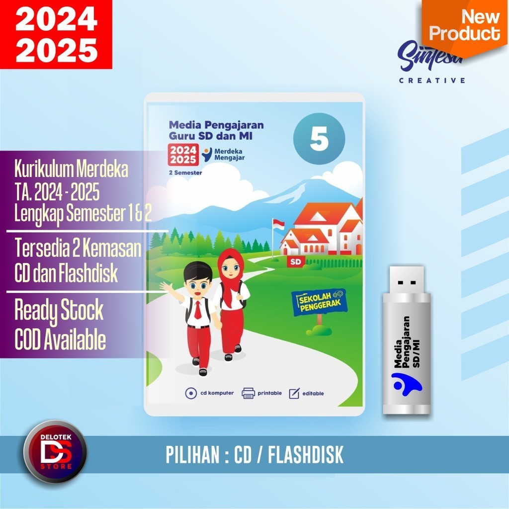 CD & FLASHDISK PERANGKAT PEMBELAJARAN RPP MODUL AJAR KURIKULUM MERDEKA KELAS 5 UNTUK GURU SD/MI TA 2