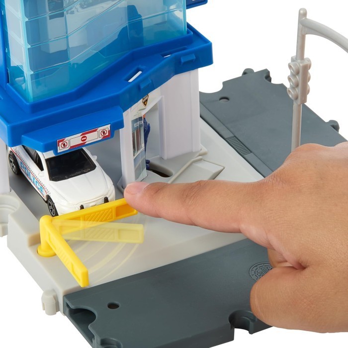 Ane Track Set Matchbox Action Drivers Kantor Polisi Hjt89 - Mainan Trek Diecast Mobil Polisi