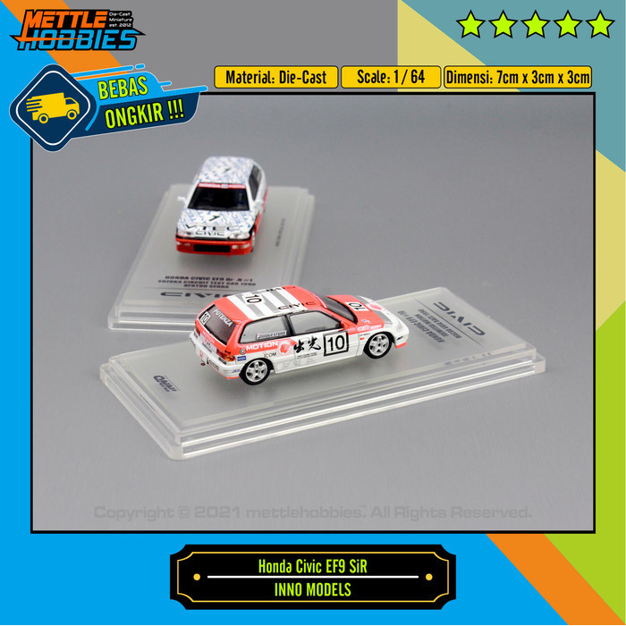Ane Inno Models Honda Civic Ef9 Sir Diecast Miniatur Replika Mobil 1/64