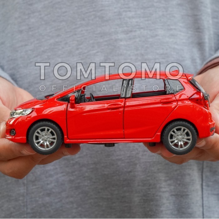 Ane Honda Jazz Fit Red Tomtomo Mobil Mobilan Diecast Miniatur Mainan Anak
