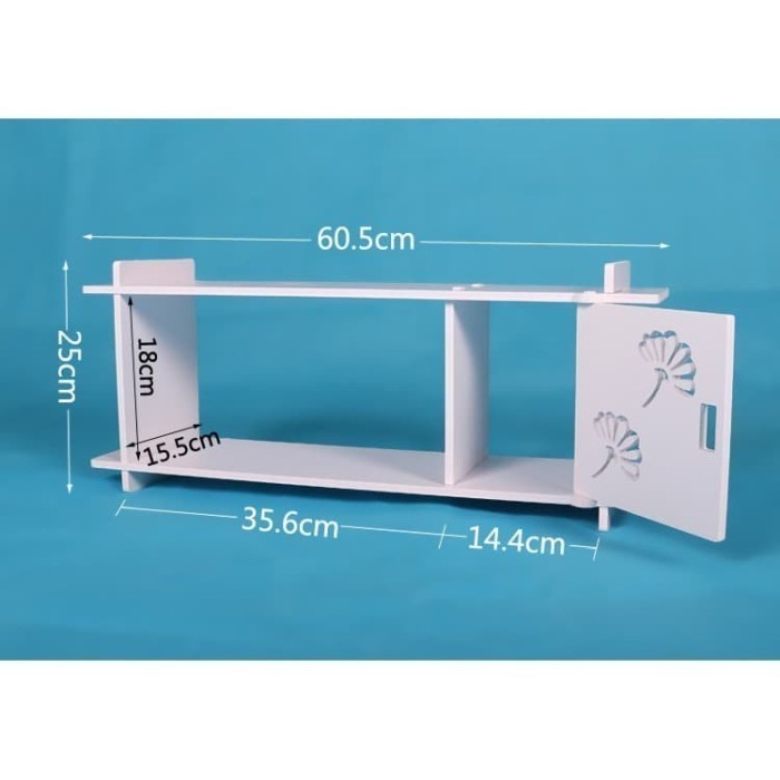 Rak dinding tempel serbaguna tempat kosmetik parfum kecil make up