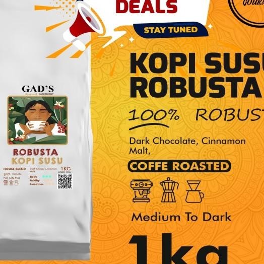 

Kopi Susu Robusta House Blend Espresso Coffee Roasted 1 Kg