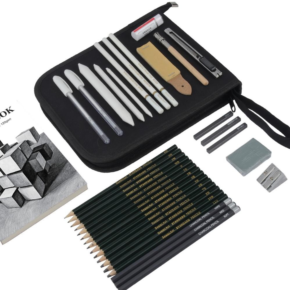 

Beli Lokal Seamiart 36Pcs Drawing Sketch Pencil Set Charcoal Pencils 6H-12B Pencils Sketch Book Pensil Sketsa Sketsa Penghapus BisaCod