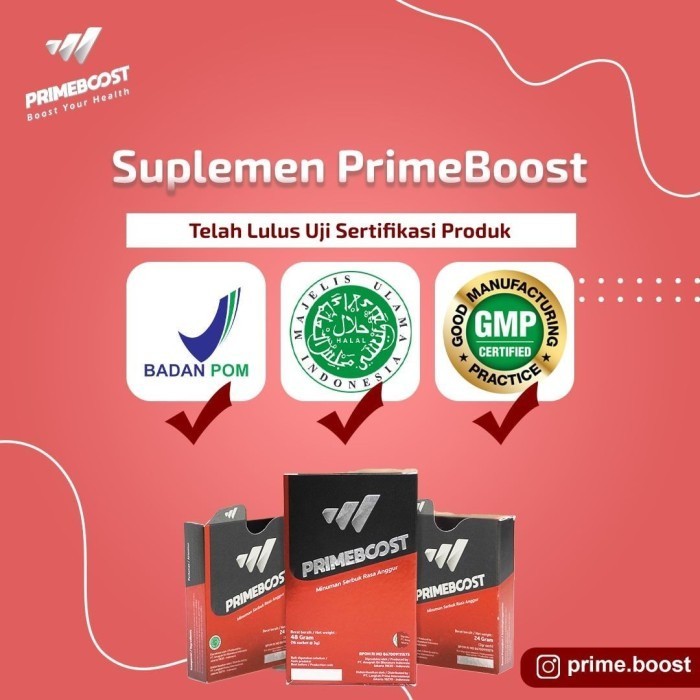 Primeboost Minuman Serbuk Stamina & Vitalitas Pria Dewasa Prime Boost