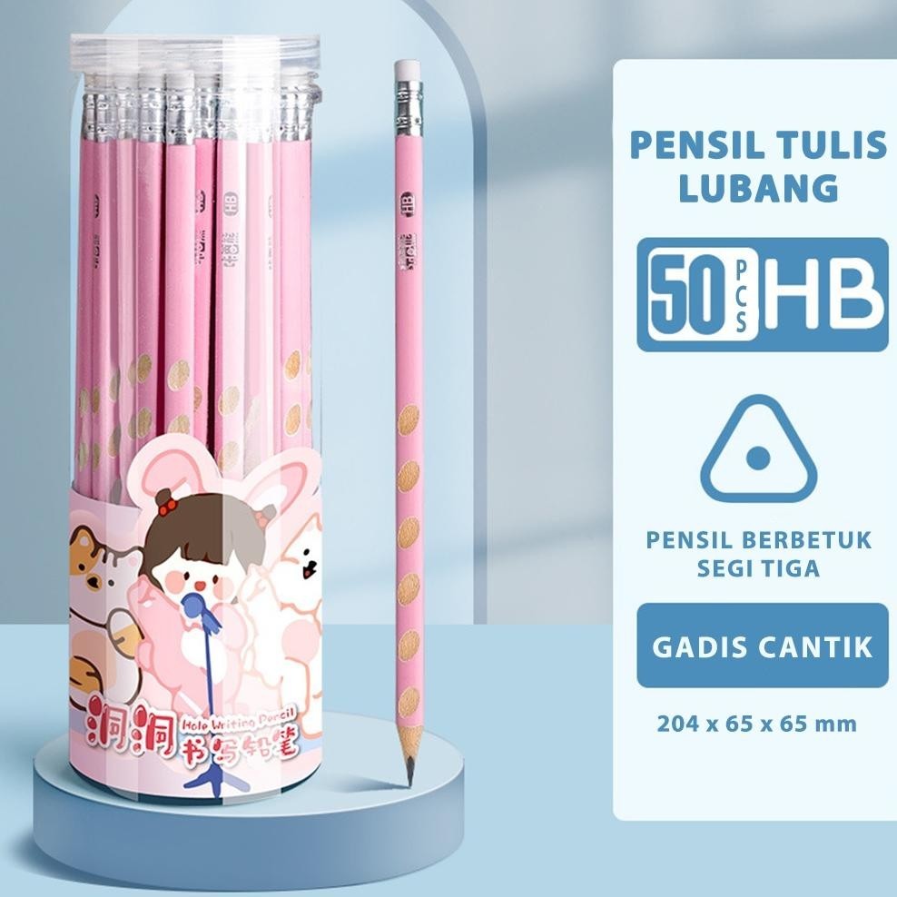 

Promo Gila 50Pcs Pensil Tulis Lubang Karakter Eselon / 1 Tabung Pencil 2B Hb Karakter Gratis Ongkir