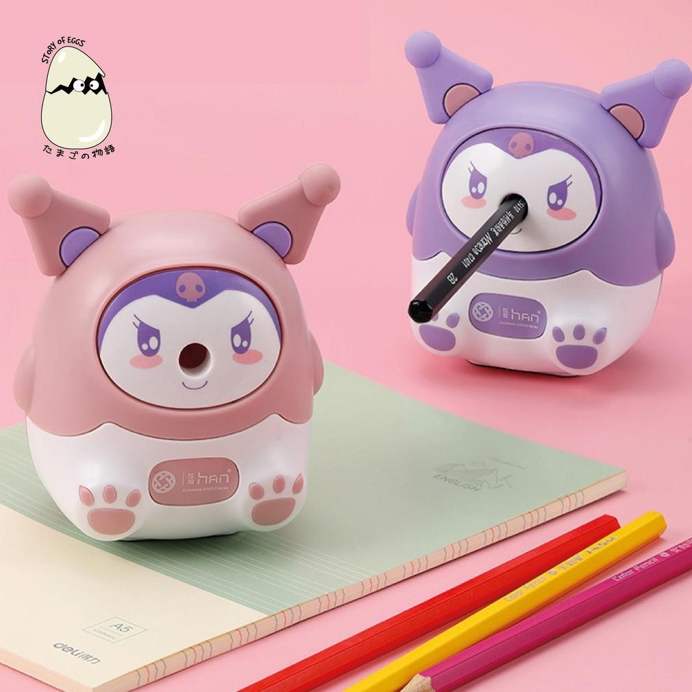 

Promo Gila Serutan Pensil Sanrio Kuromi Melody Rautan Otomatis Serutan Pensil Putar Automatic Sharpener Promo
