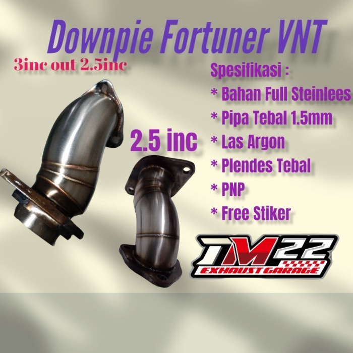 Downpipe Fortuner Vnt 2.5 Dan 3 Inc