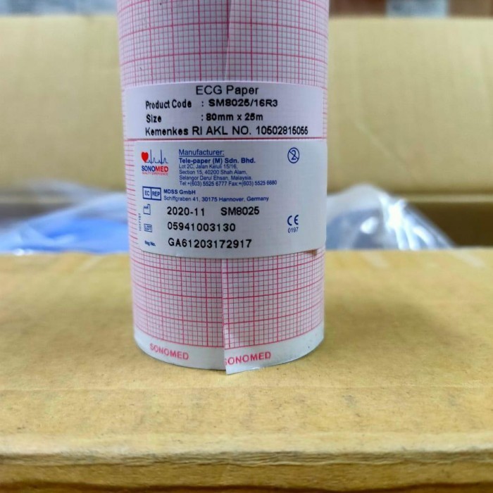 Ecg Paper 80mm x 20m utk Ecg R3/Vitech/Elitech/dll