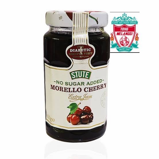 

Stute Morello Cherry Jam 430 gr No Sugar Added | Selai Deabetic