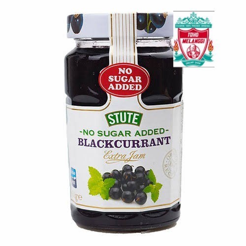 

Stute Blackcurrant Jam 430 gr No Sugar Added | Selai Deabetic