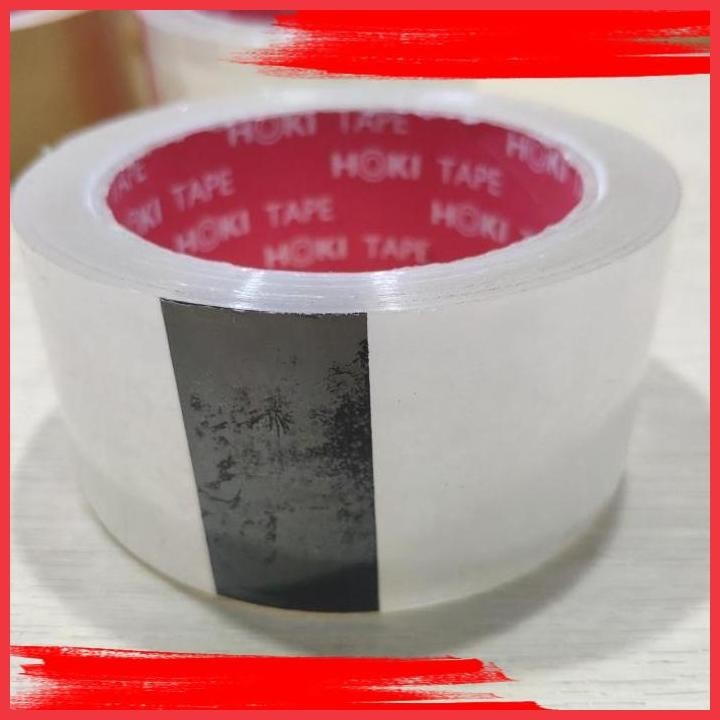 

(ekam) isolasi lakban clear bening hoki tape 48mm 2" x 90 yard 100 yard full