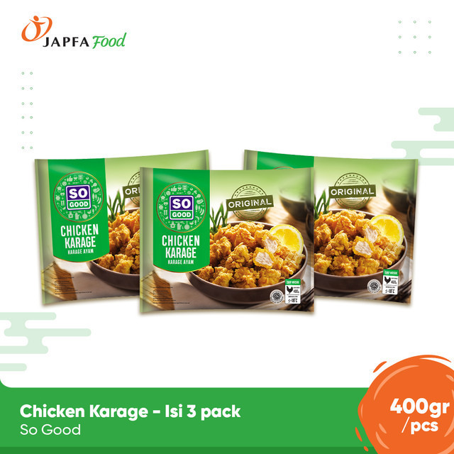 

So Good Chicken Karage / Karage Ayam 400gr - Isi 3 pack