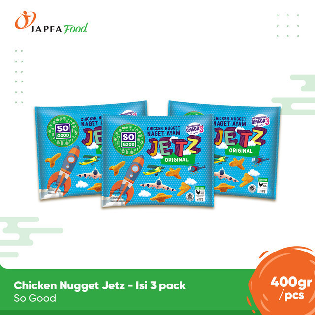 

So Good Chicken Nugget Jetz / Naget Ayam Jetz 400gr - Isi 3 pack