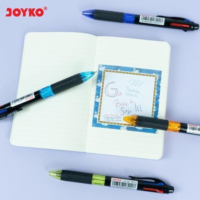

Ball Pen / Pulpen / Pena Joyko BP-288/ Quaco 3/ 0.7 mm/ 4 Warna