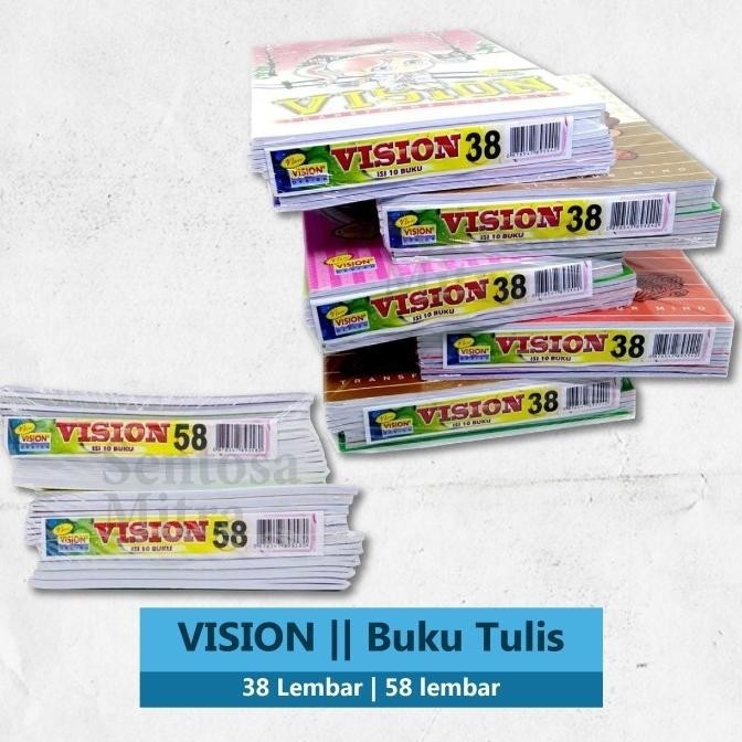 

Buku Tulis Vision 38 & 58 Lembar 1 pak 10pcs