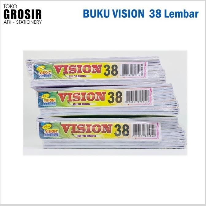 

Buku Tulis Vision 38 Lembar 1 Pack isi 10 Buku