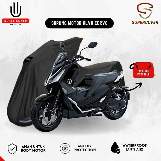 Sarung Motor Listrik Alva Cervo Super Cover Waterproof Premium Outdoor