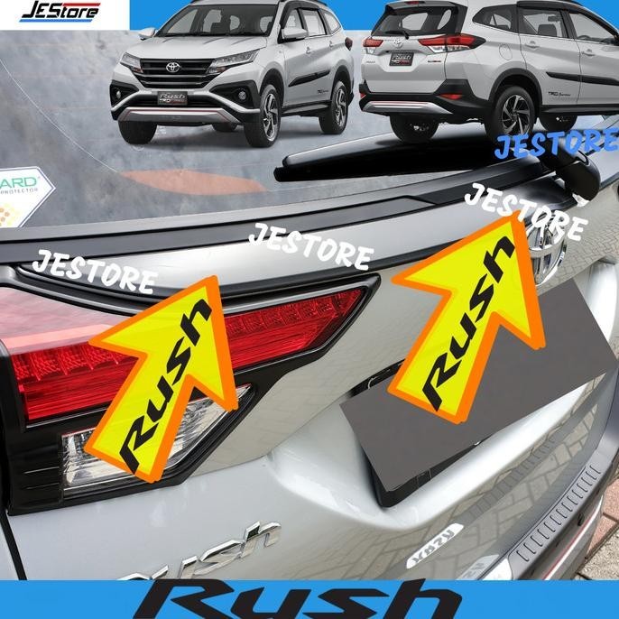 New Rush / Terios Rear Trunk Streamer Trim Cover Matte Blk Back Window