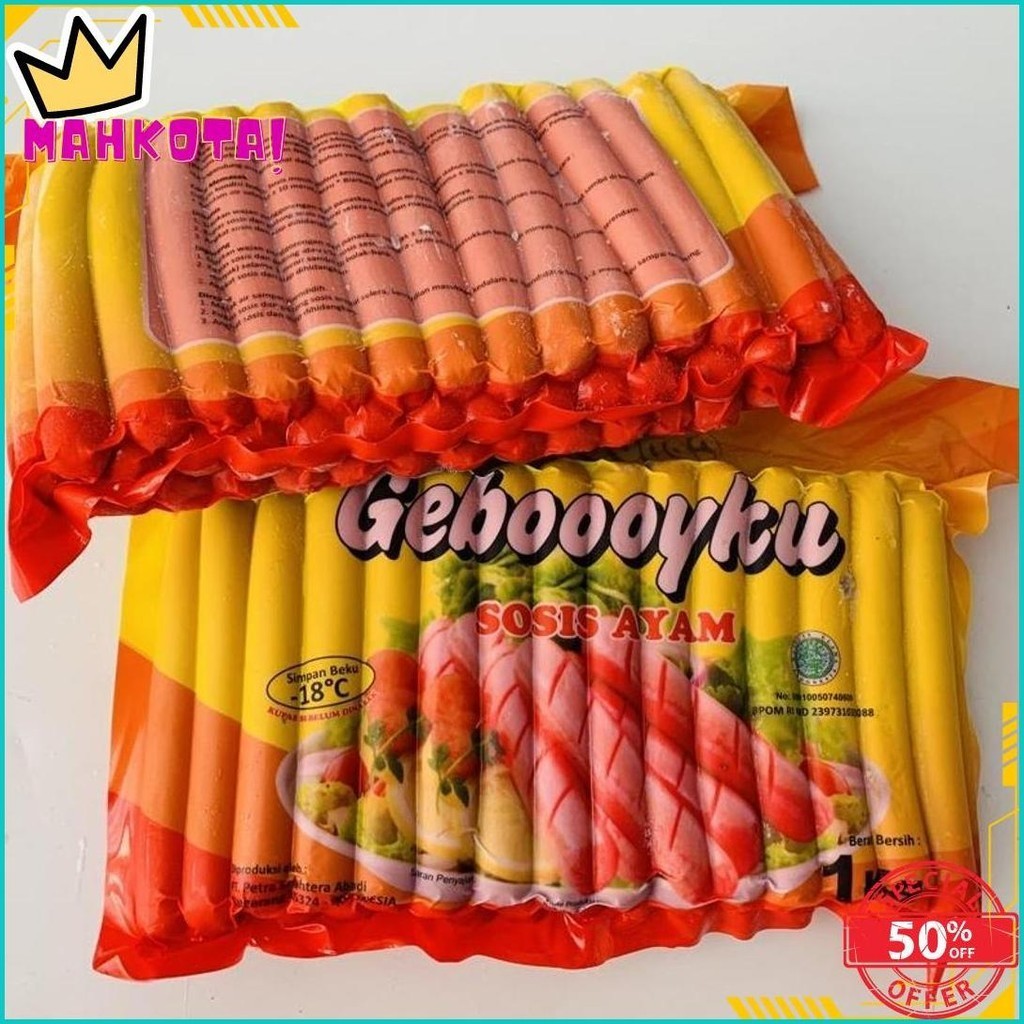

Sosis Ayam Geboyku Merah 1Kg Isi 42 Terlaris