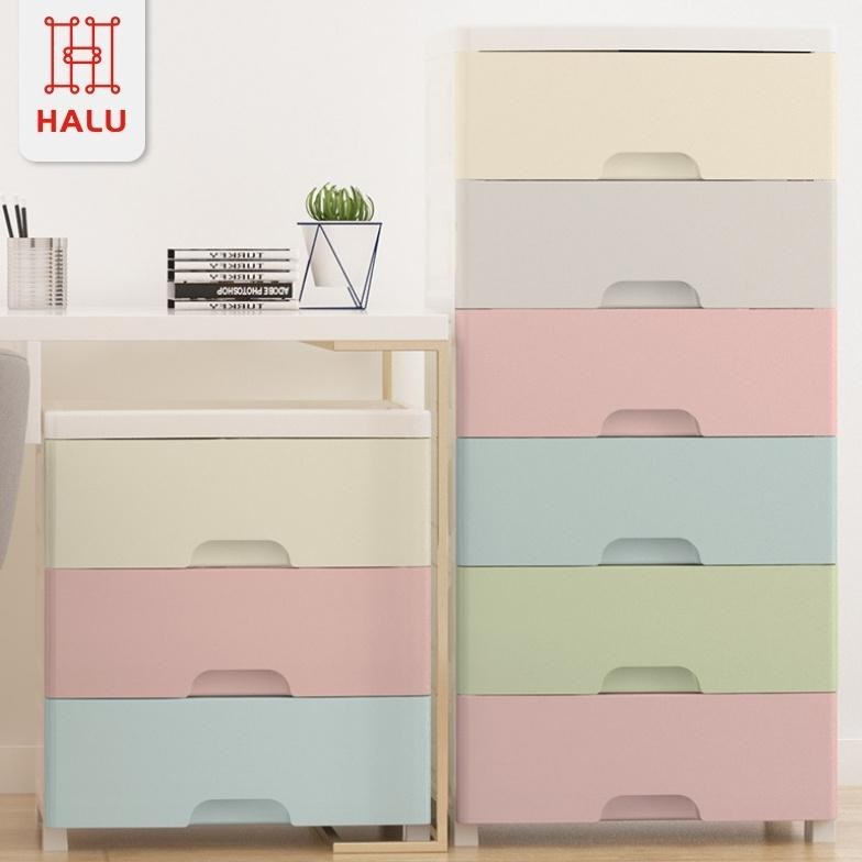 Lemari Plastik Pakain/Buku/Mainan Anak/Snack Multifungsi Laci Susun Storage Cabinet Plastik Rak Susu