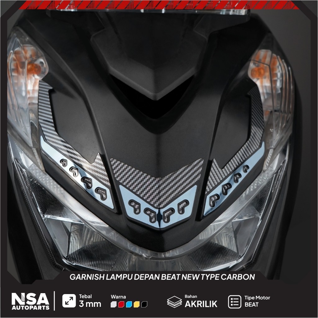 Garnish Lampu Depan Beat Cover Lampu Depan Beat Deluxe Fi Esp Street Karbu Aksesoris Beat Keren