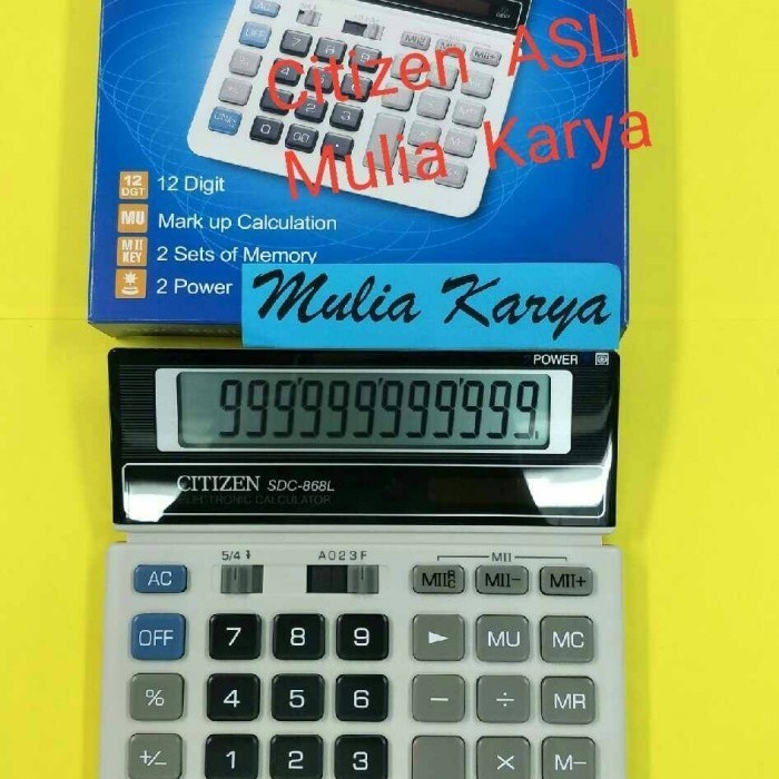 

Ready Calculator Citizen SDC 868 ASLI / Kalkulator Citizen