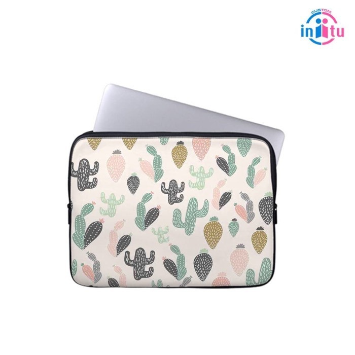 Custom laptop sleeve motif cactus 14 inch