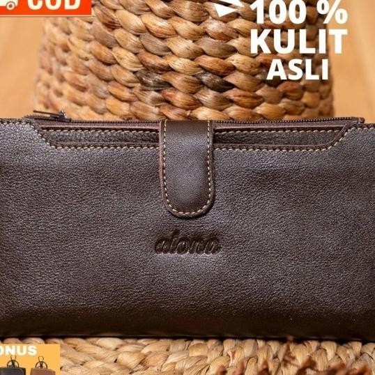 Dompet Kulit Wanita Panjang Evelyn Wallet Branded