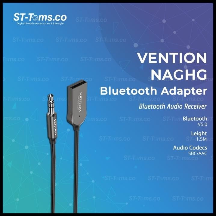 Vention Kabel Aux 3.5Mm Car Bluetooth Audio Adaptor Bluetooth Mobil