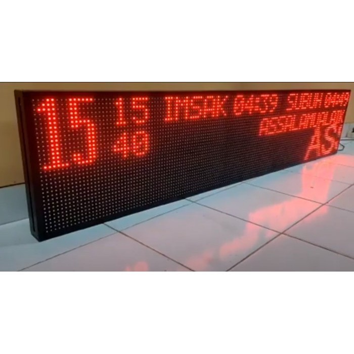 Jadwal Sholat Running Text 200X85Cm Led Running Text Abadi Wifi Plus Tartil