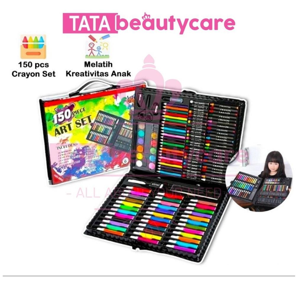 

jk-54 [1300gr] T871 | Crayon Set 150pcs / Alat Menggambar Mewarnai Dan Melukis Isi 150 pcs Untuk Anak-Anak | Kit Art Supplies Painting Set For Children / Krayon Hadiah Kado Ulang Tahun Birthday Gift Terlaris