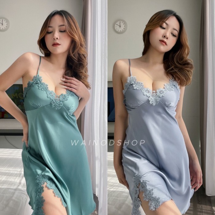 MURAH LAURELS S-2XL lingerie dress satin silk