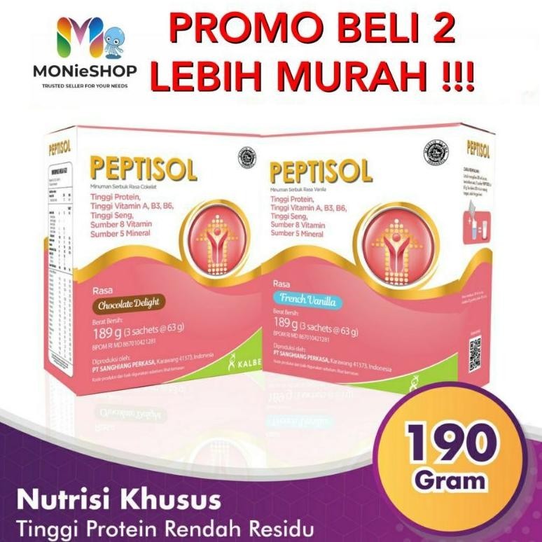 

Hot Peptisol 190Gr Vanila Coklat / Susu Nutrisi Pasca Operasi Atau Sakit Hig Quality