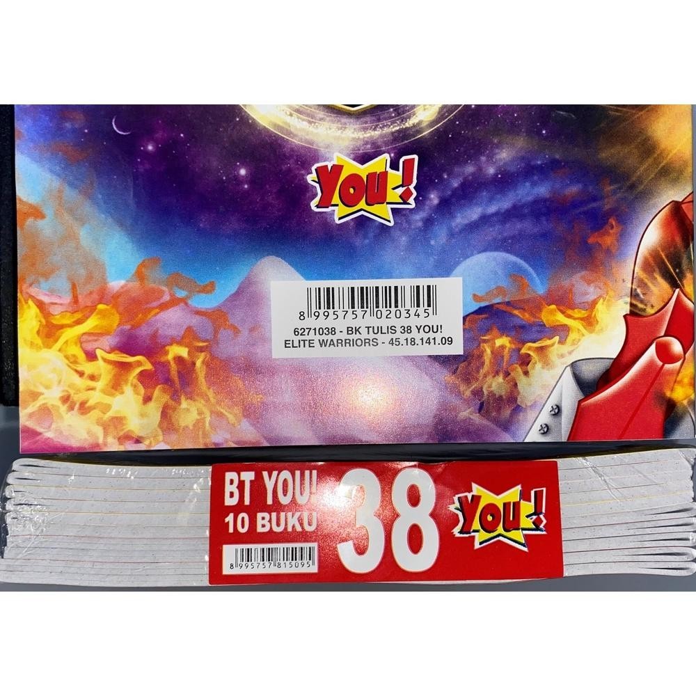 

Discount Buku Tulis You 38 Lembar (1 Pak Isi 10 Pcs) / Buku Tulis Murah Kertas Tipis 45 Gram Ukuran 20 X 15