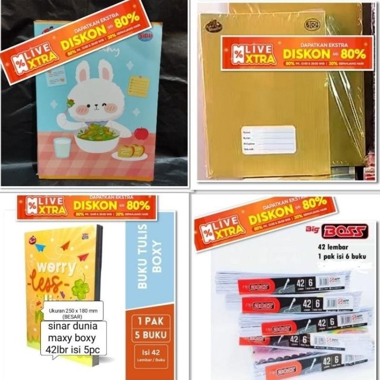 

Original Buku Tulis Sidu 38Lb 58Lb Bigboss Coverpolos Kotak Maxi, Merk Okey-Sepabrik Dg Kiky