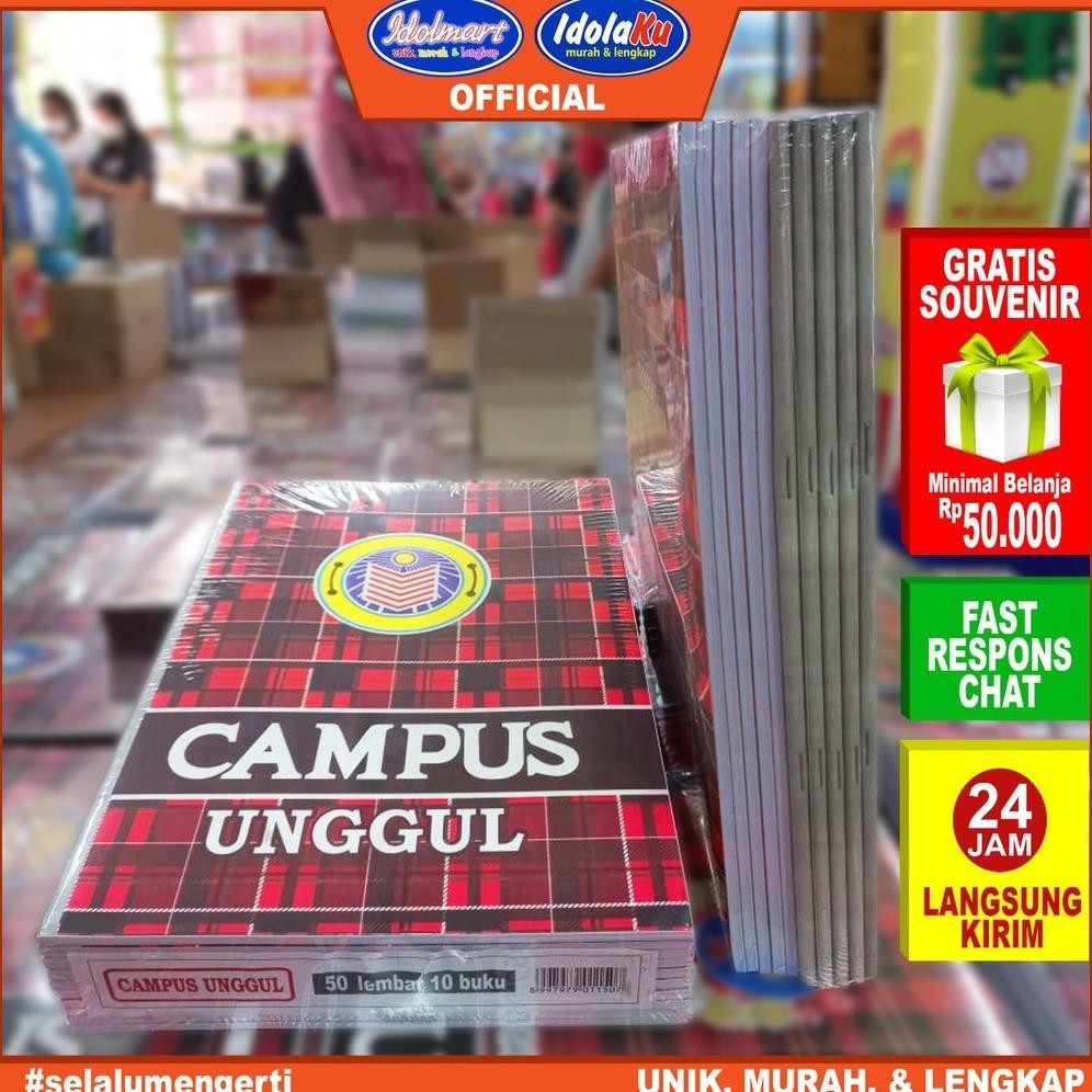 

Sale Idolmart Buku Tulis Campus Unggul Isi 50 Lembar Buku Tulis Sekolah Boxy B5 - Grosir Buku Bogor