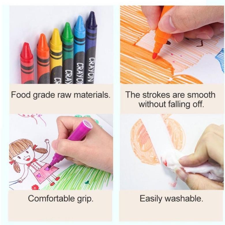 

nl-8 ART SET 208 Pensil Warna Crayon Set 150pcs/Crayon Mewarnai 150 Warna Termurah