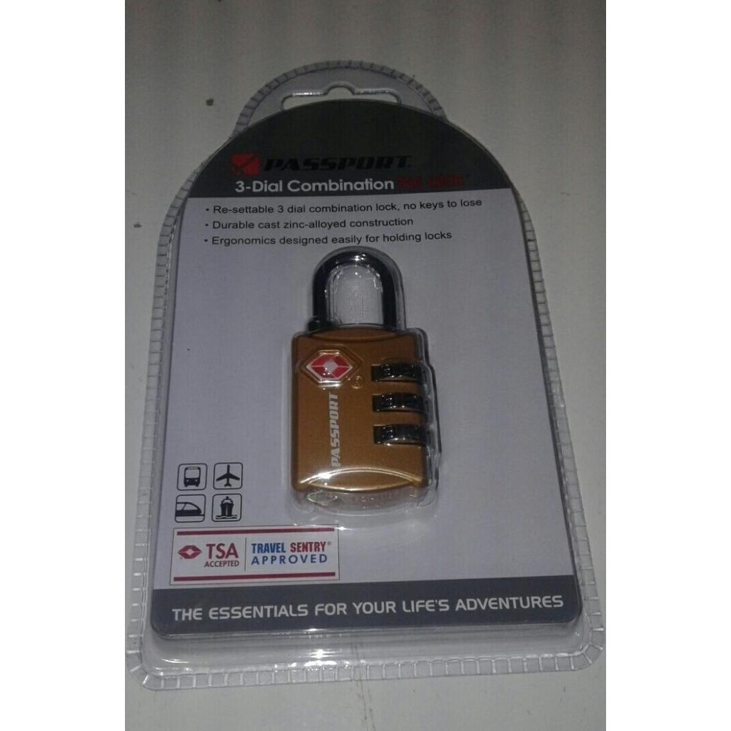 PASSPORT GEMBOK KOPER TSA