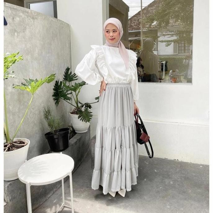 Rok Panjang Ellen Skirt Bawn Wanita Remaja Panjang Fashion Muslim S002