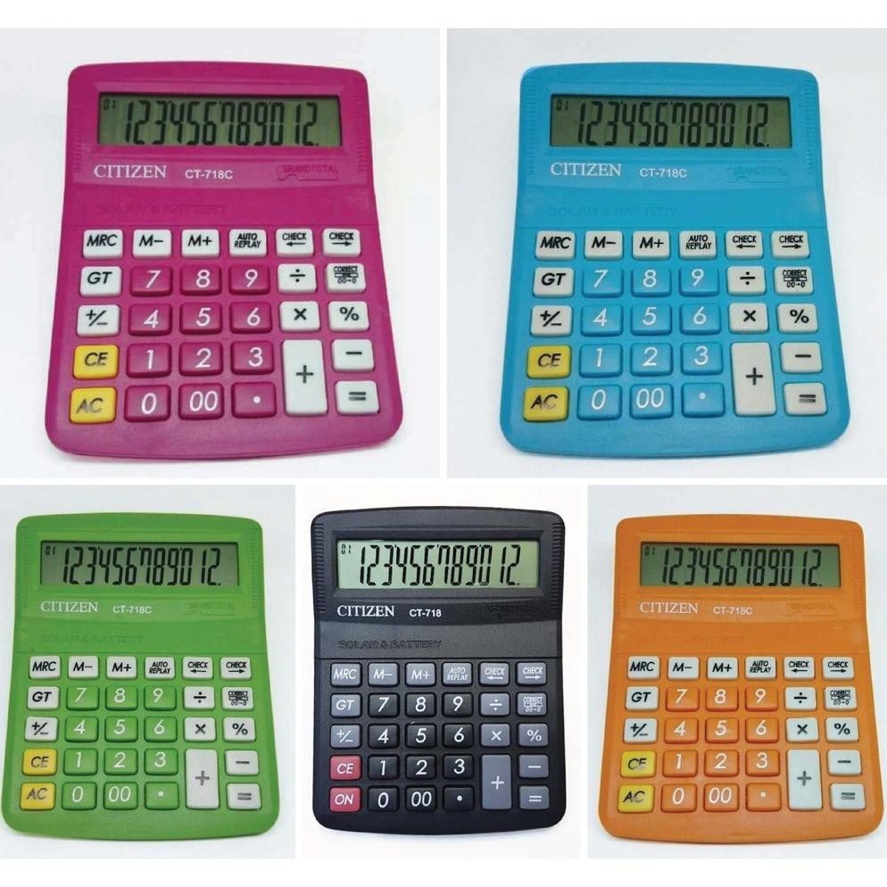 

ter-46 Kalkulator Citizen 718 Warna / Calculator Citizen 718 CT 718 WARNA KALKULATOR MEJA DAGANG 12 DIGIT Premium